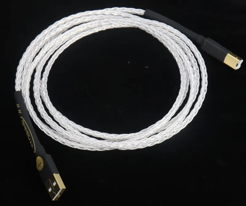 Hi End 8N OCC посеребренный USB аудио кабель для передачи данных DAC Fi usb A B|Кабели USB| |
