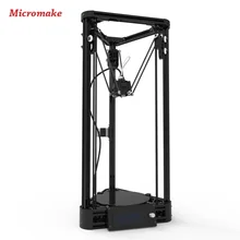 Micromake 3d drucker riemenscheibe version linearführung diy kit kossel delta auto leveling große druck größe 3d metall drucker