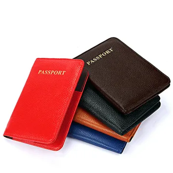 

2018 Real Cow Genuine Leather Unisex Men's Passport Cover Wallet Large Capacity Coin Purse Women Organizer Wallets Card Holder