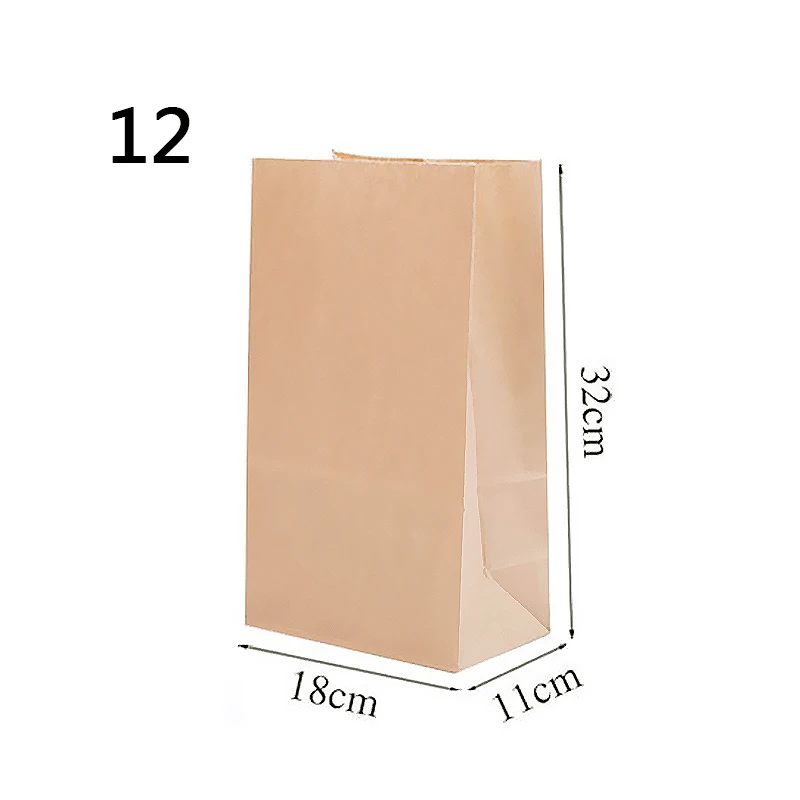 10 шт. крепкий и прочный мешок для собачки маслостойкая крафт-бумага Защита окружающей среды здоровья завтрака мешок для выпечки мульти размер - Цвет: 12