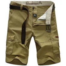 Мужские летние шорты большого размера с несколькими карманами и удобрениями для увеличения повседневных шорт