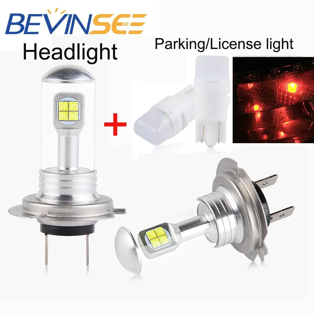Motor H7 Led Headlight Bulb T10 W5W Parking Position License Light For