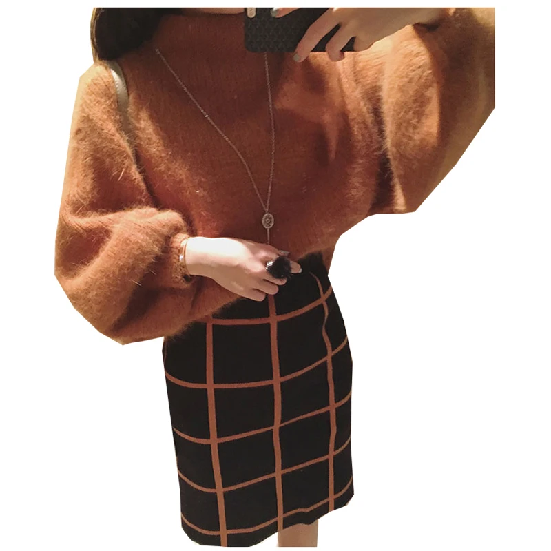 Sweater Women 2021 Lantern Sleeve Autumn And Winter New Knit Loose Solid Color women's Sweaters Pullovers Vestidos LXJ500 | Женская