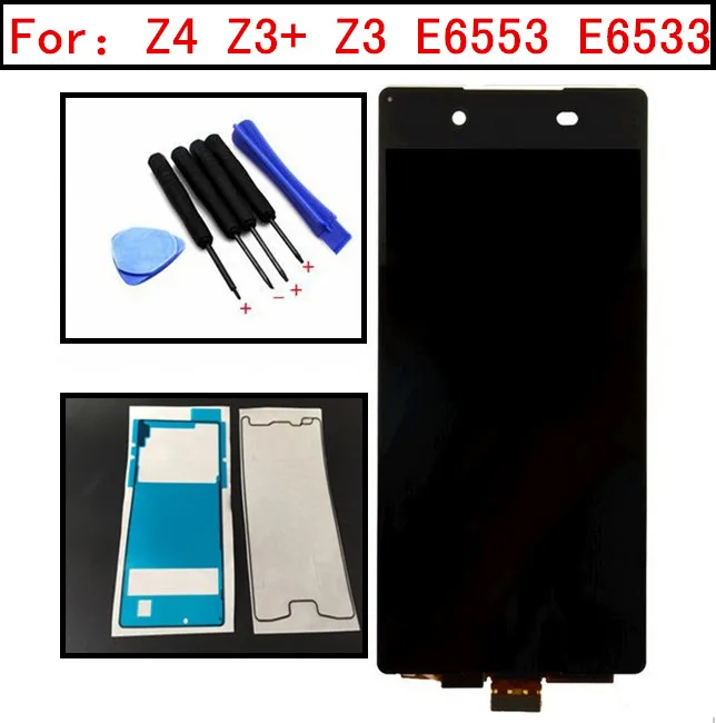 

Black Lcd For Sony Xperia Z4 Z3+ Z3 Plus Z4 E6553 E6533 E5663 Lcd digitizer With Touch Screen Assembly + Tools + A Set Glue