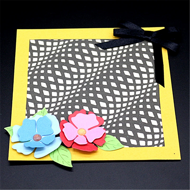 

AZSG Square Wavy Hollow Out Cutting Die for DIY Scrapbooking Decoretive Embossing Stencial DIY Decoative Cards die cutter