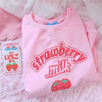 Pink Strawberry Sweatshirts