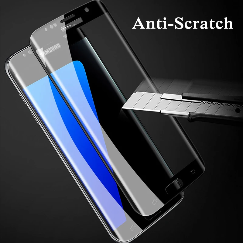 Защитное стекло для samsung S9 Plus, Защитное стекло для Galaxy S6, S7 Edge, S8 Plus, чехол из закаленного стекла, Защитная пленка для экрана