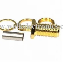 SMA женский прямой connnector, SMA женский прямо на RG174 кабель, RG316 кабель, LMR100 кабель, позолоченные