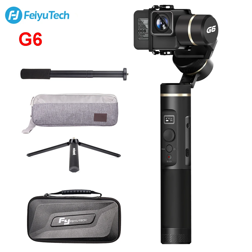 

FeiyuTech G6 Splashproof Handheld Gimbal Action Camera Wifi + Blue Tooth OLED Screen Elevation Angle for Gopro Hero 6 5 Sony RX0