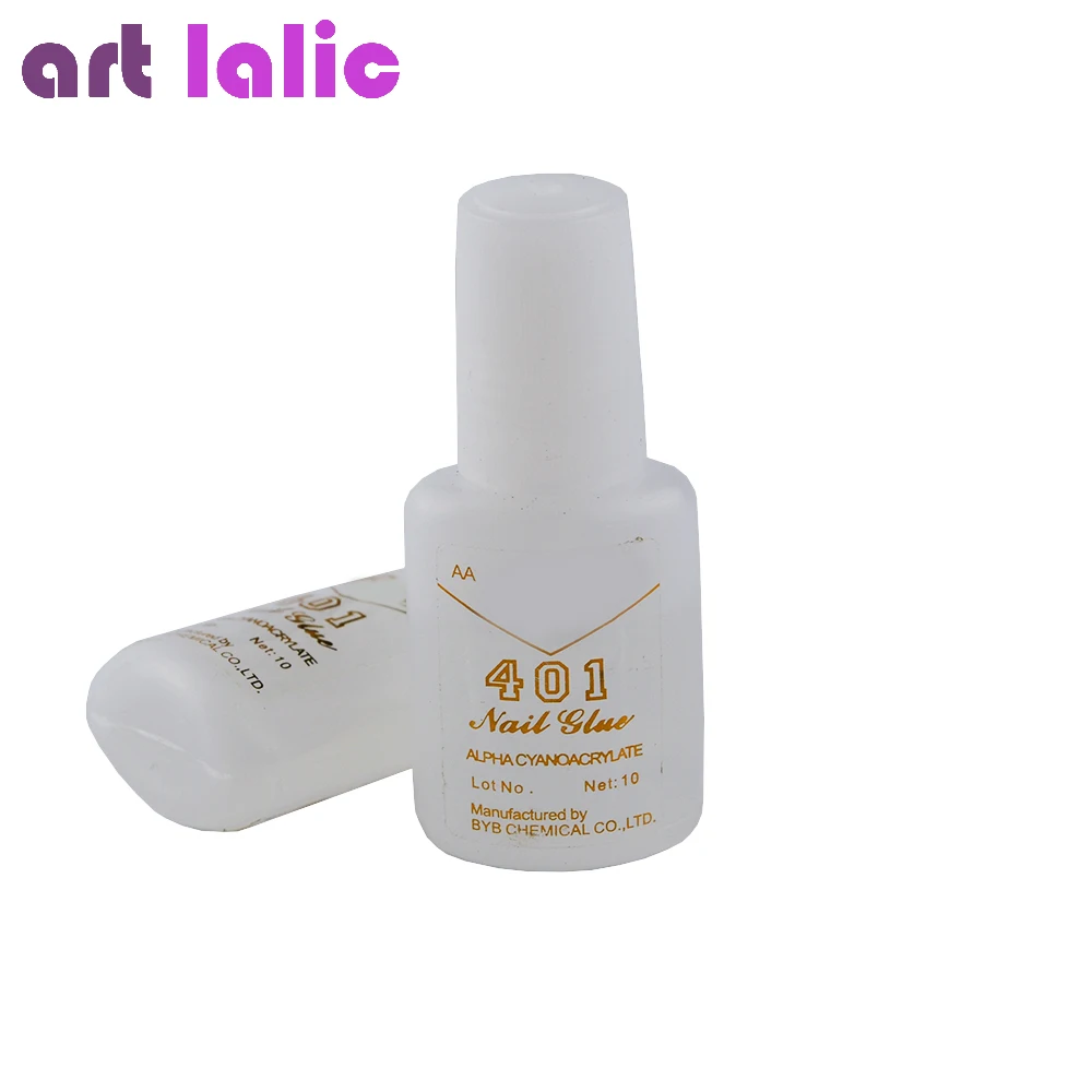 

5 Pcs/Set Nail Art Fast Drying Beauty False Art Decorate Tips Acrylic Glue with Brushes 10g