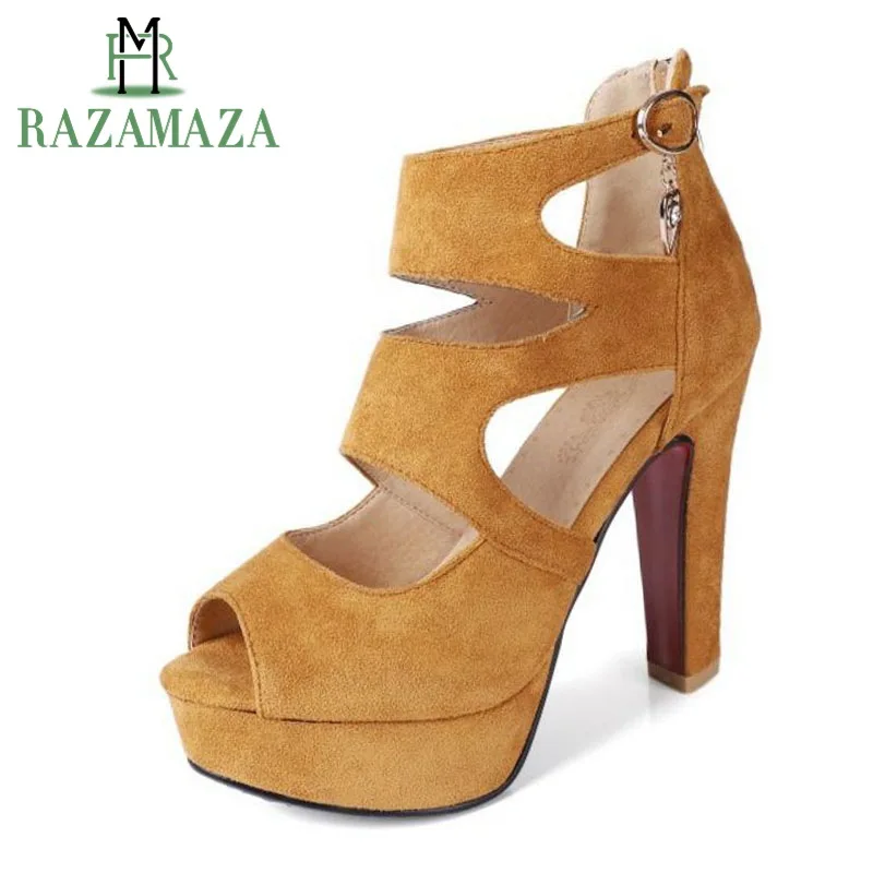 

ZALAVOR Plus Size 32-50 Women'S Sandals Sexy High Heels Patent Leather Fashion Buckle Summer Shoes Women Party Platform Shoes
