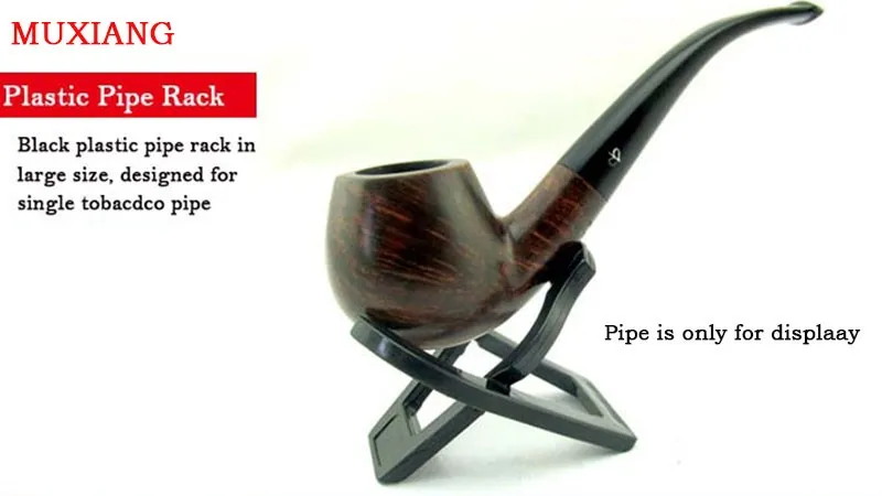 1 Folding Black Large Size Plastic Pipe Rack for One Tobacco Pipe
