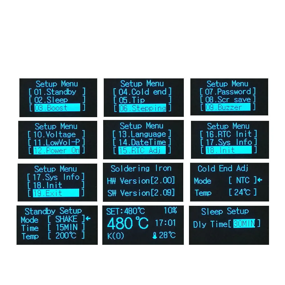 KSGER V2.01 STM32 OLED T12 цифровая паяльная станция Температура контроллер паяльная станция паяльник инструмент