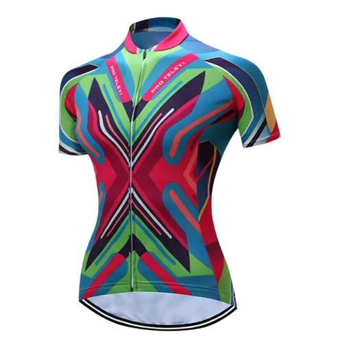 Велоспорт Джерси Женский велосипед Топ рубашка короткий рукав MTB Горный Ropa Maillot Ciclismo дорожный гоночный велосипед одежда женская одежда красный - Цвет: 4