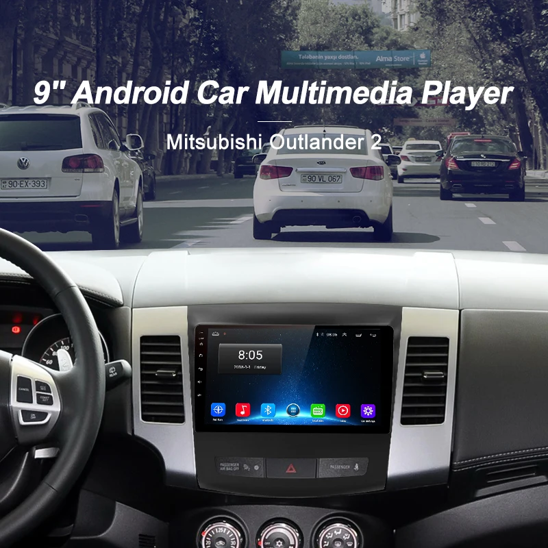 Junsun 2 Din Мультимедиа Видео плеер Android 8 1 gps навигация радио для Mitsubishi Outlander xl 2005 2011 no