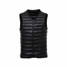 Осенне-зимний мужской жилет уличная Ультралегкая пуховая куртка без рукавов мужской однотонный однобортный туристический жилет