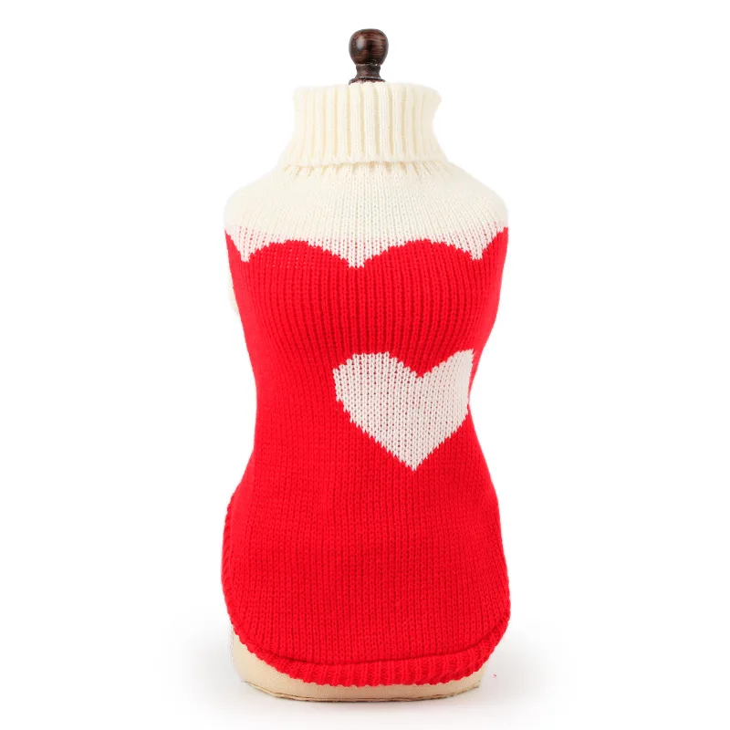 Red Love Зимняя теплая одежда для домашних животных, котов изображением кота из мультика для кошек Kedi Katten пуловер домашних животных Костюмы Mascotas Gotas костюм vetement чат - Цвет: Red Love
