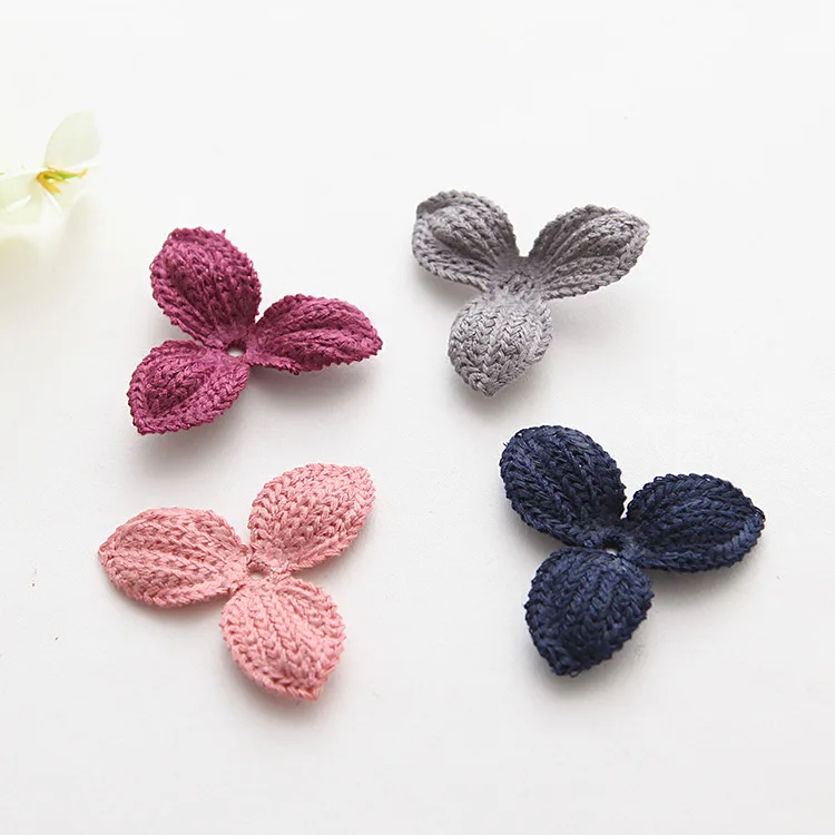 

Knitted material Accessories Hair Ornaments Embossed Artificial Flower 3D Flowers Microfiber Fabric Cloth Flowers Handmade Hairs