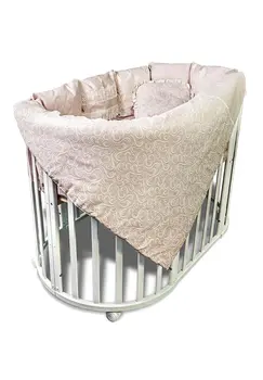

Bed linen in a round crib "Versailles" 4 items