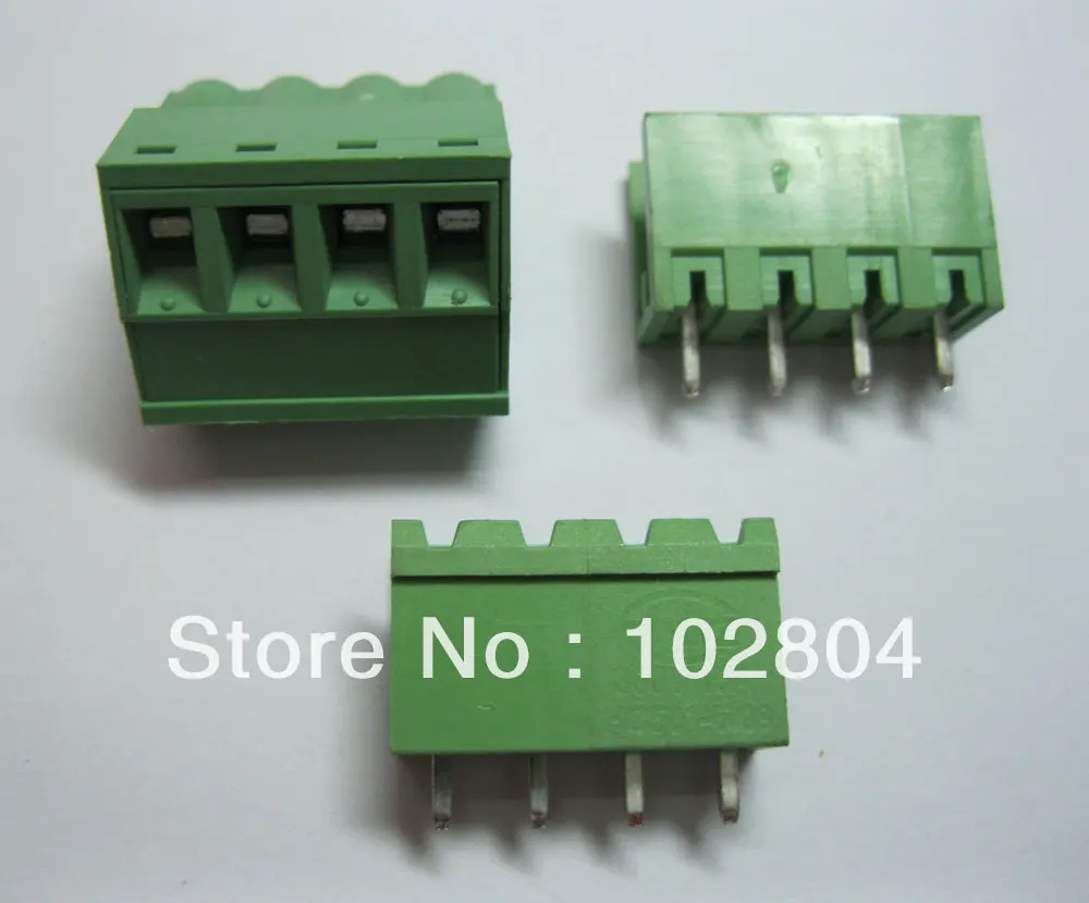 10 шт. шаг 5 08 мм 4way/pin винтовой клеммный блок коннектор Зеленый Цвет L подключаемый