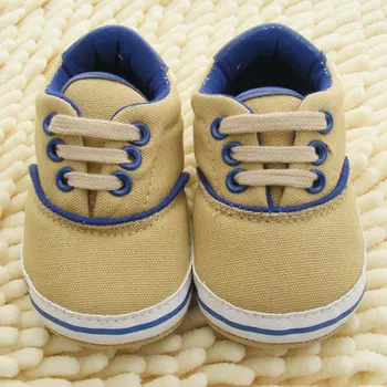 

0-18M Toddlers Soft Sole Crib Shoes Infants Baby Lace Up Sneaker Prewalker Shoes