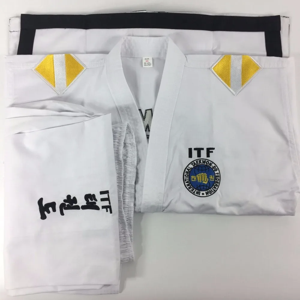 ITF помощник в тхэквондо инструктор униформа Dobok с 1 до 3 данами слайды|itf taekwondo|taekwondo