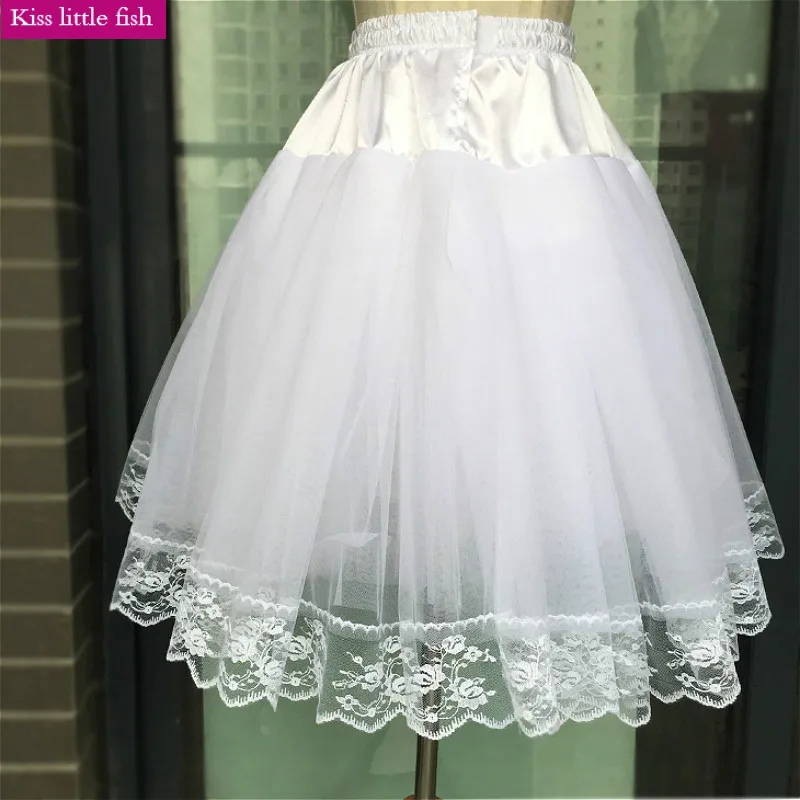 PLABBDPL Jupon Sous Robe Femme, Jupe Lingerie Sous-vêtement Invisible Demi- Jupe Court Elastique Petticoat