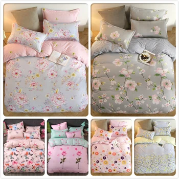 

Winter Aole Cotton 3/4 pcs Bedding Set Kids Bedlinens King Queen Double Twin Size Duvet Cover 1.5m 1.8m 2.0m Bedsheet Bed Linens