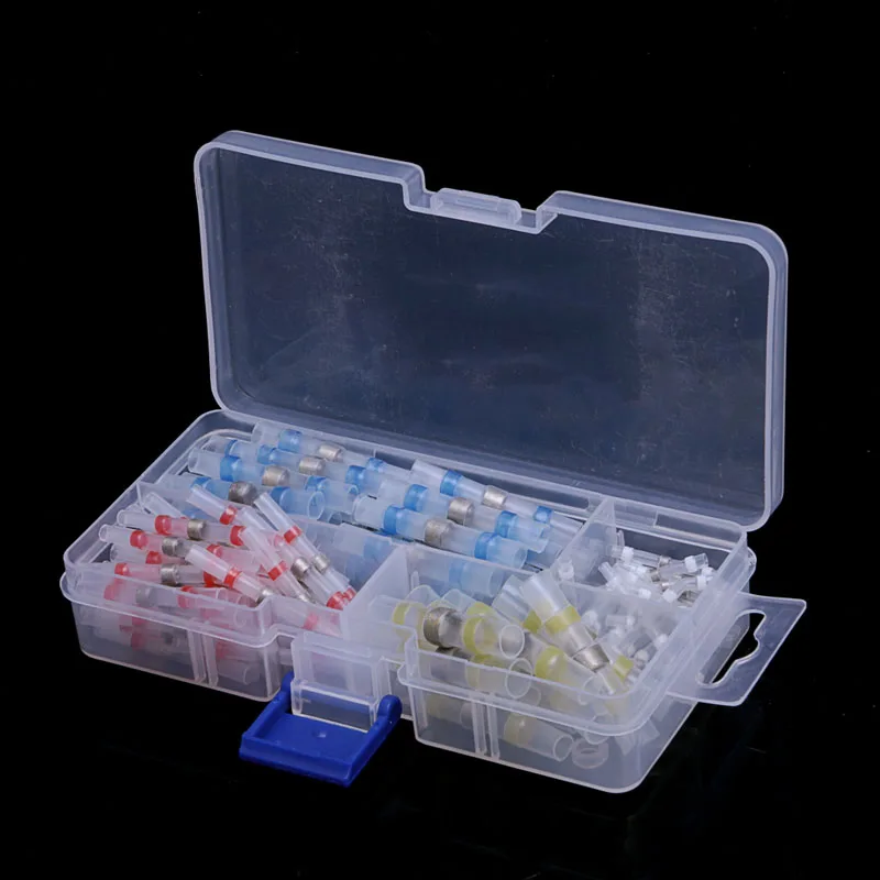 

26-10AWG Assorted Solder Sleeve Heat Shrink Splice Butt Wire with Box 100PCS/SET N29