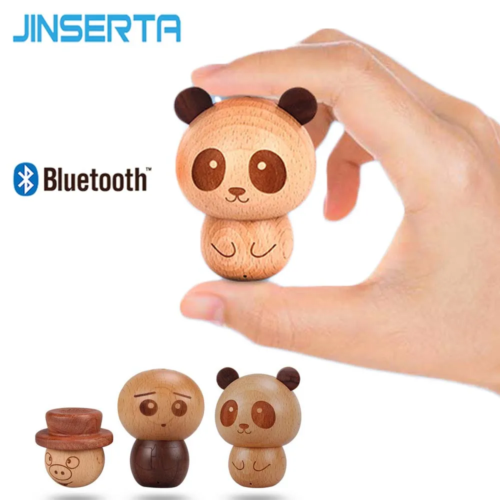 JINSERTA Мини Bluetooth Колонка портативная беспроводная Bluetooth колонка с микрофоном для громкой связи Поддержка фотографии в форме милой панды