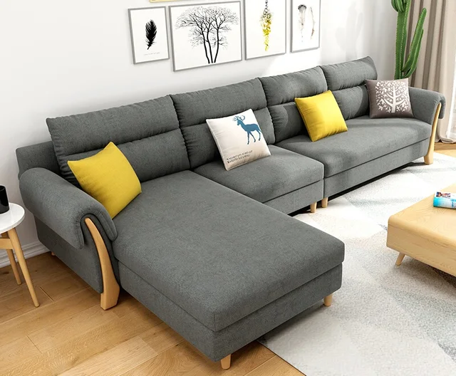 Alegrarse Desempacando Descuido Juego de sofás seccionales de tela, muebles para el hogar, diseño moderno  para sala de estar|Sofás para sala de estar| - AliExpress