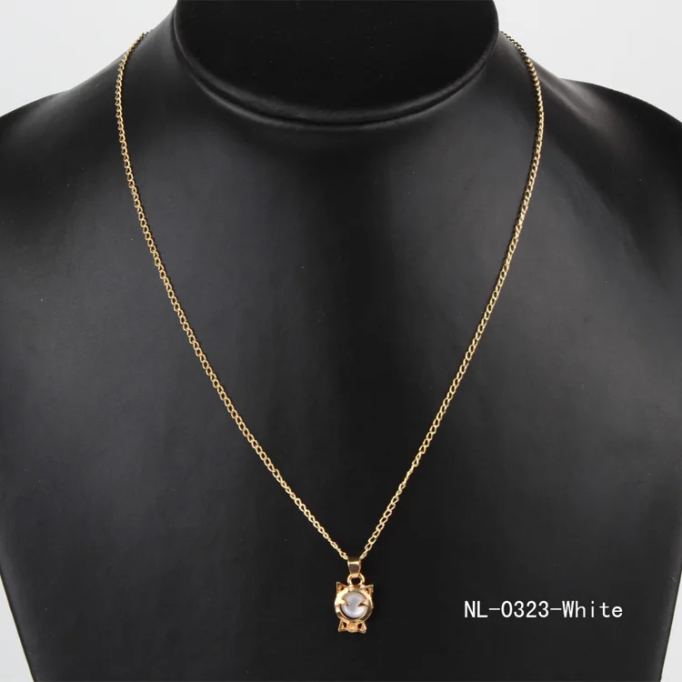 2018 модное ожерелье в форме кошки 2 вида цветов белый розовый опал ювелирные