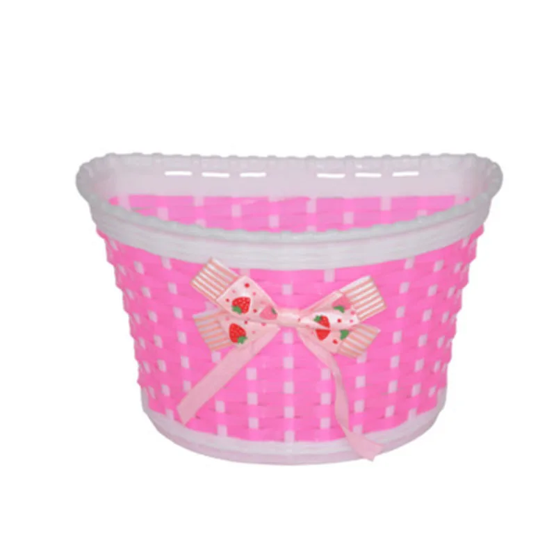 Sale Bicycle Basket Front Bag Rear Hanging Basket Panniers Bike Bowknot Front Basket For Children Girl Gifts Cycling Accessories 9