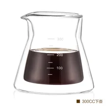 Модный высококачественный портативный двухслойный стеклянный емкость для совместного использования вручную капельная ручная Дырокол кофейник 300CC высокого качества