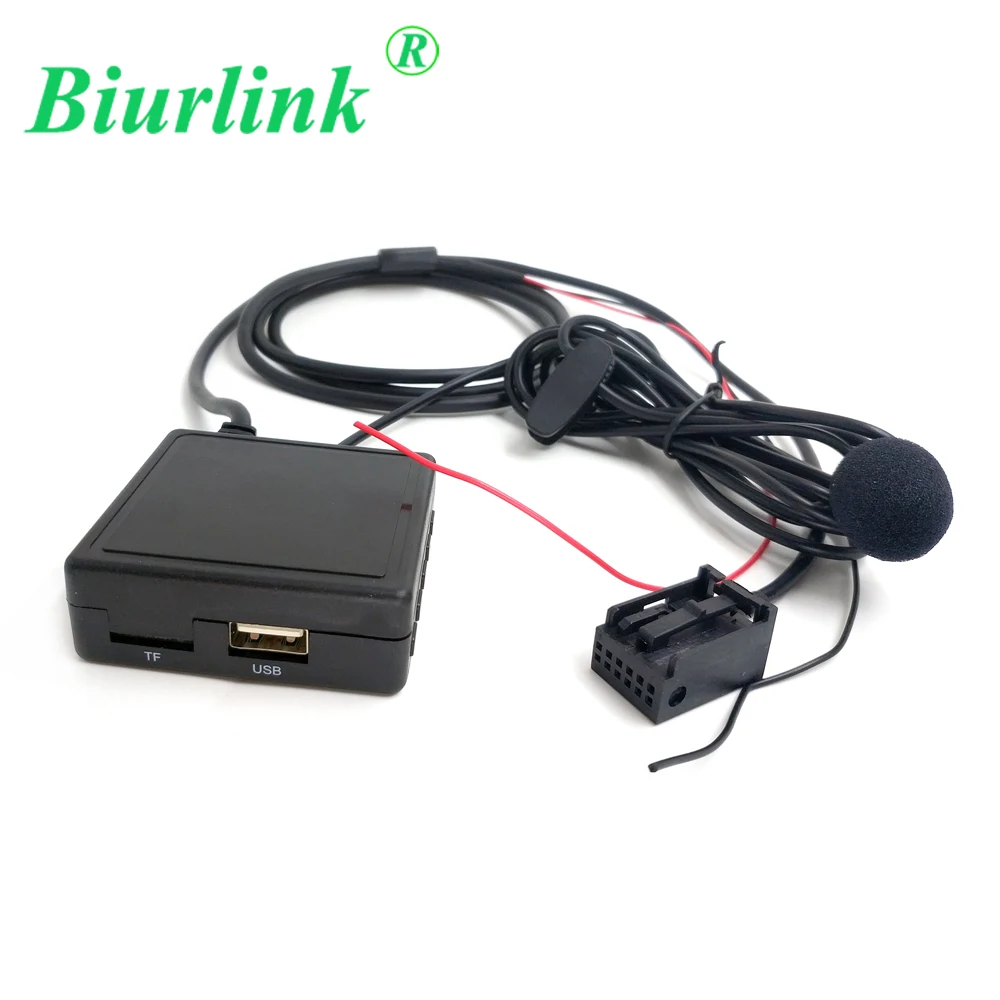 

Biurlink Hands Free MIC Microphone USB Bluetooth Music Audio Receiver Adapter Cable for Opel CD70 NAVI DVD90 NAVI CD30 MP3 CDC40