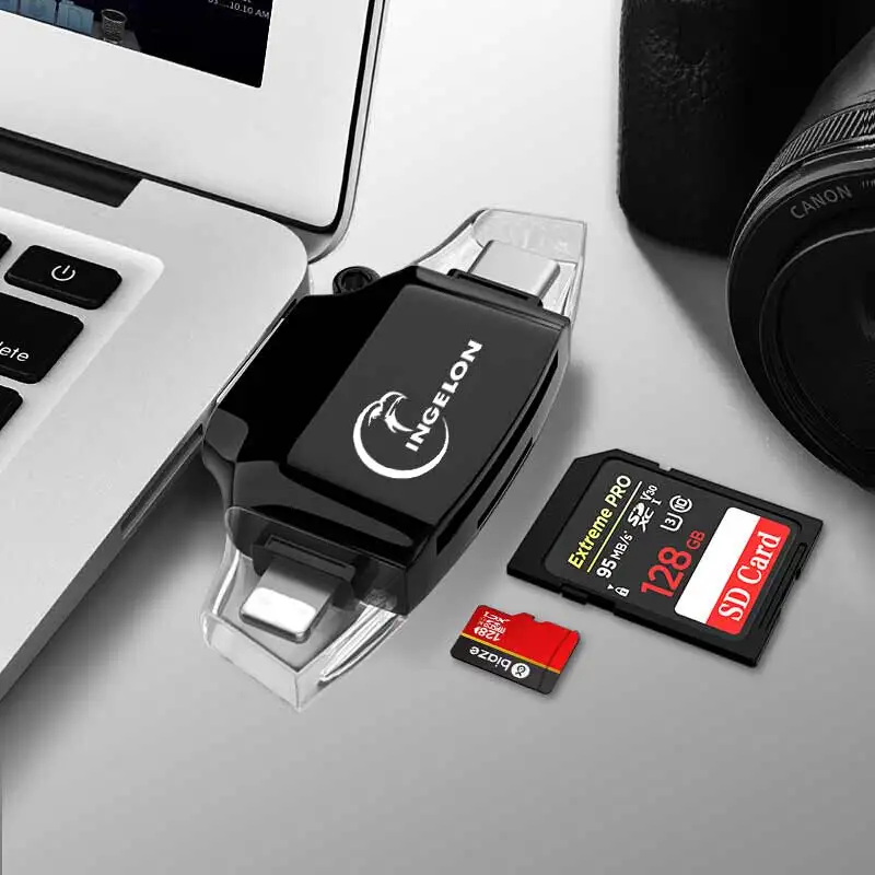 Кардридер SD 4 в 1 кардридер XQD idragon USB C Type OTG для смартфонов Plus TF/SD 16 ГБ 32 Carte