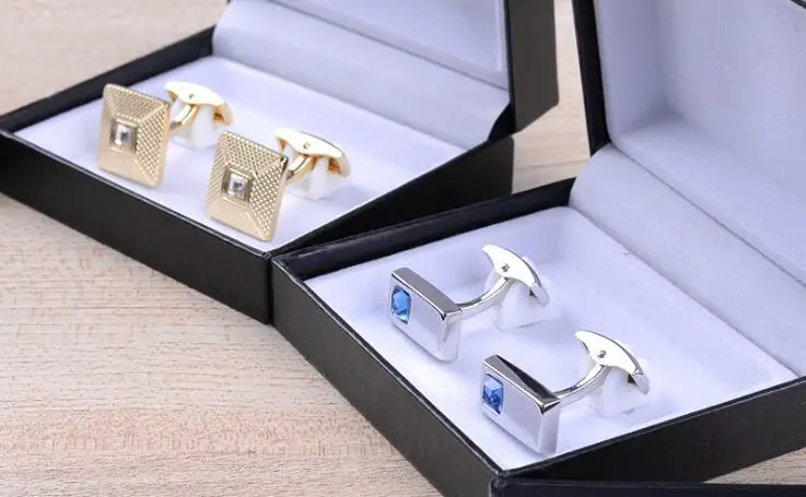 

Mixorder Cufflinks 31 Patterns Classic Rectangle Square Enamel Laser Plating Cuff Links Fashion Simple Style Cuff Button 50pairs