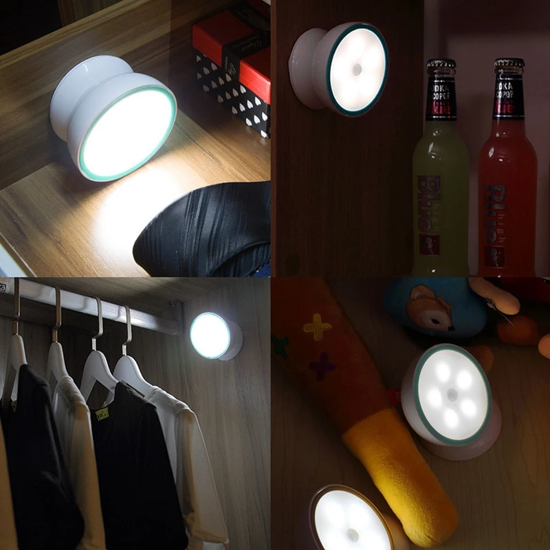 Magnetic 360 Degree Rotate Motion Senser Automatic LED Wall Night Light Auto OnOff Battery Recharge Operation 7