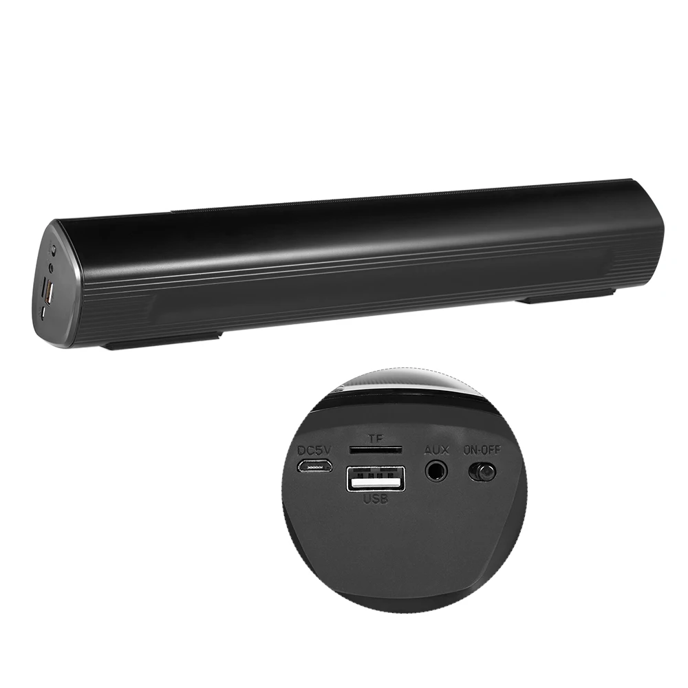 Портативный HIFI мини soud bar Bluetooth сабвуфер с микрофоном светодиодный дисплей Поддержка FM AUX TF карта U диск для смартфонов PC tv