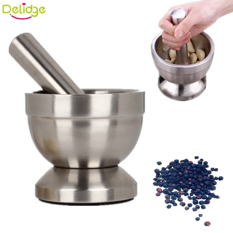 Buy Delidge 1 pc Garlic Grinder Stainless Steel Mortar