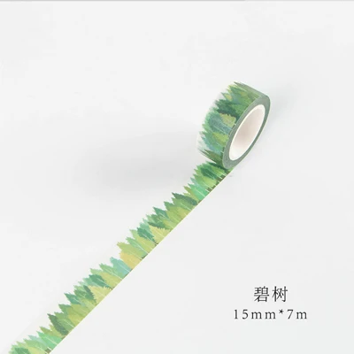 1,5 см* 7 м мульти-стиль лента для декорации Washi "сделай сам" Скрапбукинг планировщик изоляционная лента клейкая лента этикетка наклейка канцелярские - Цвет: 10