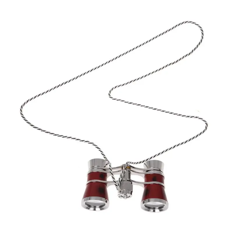 

Exquisite Theater/opera 3x25 Glasses Coated Red + silver Binocular Telescope #8