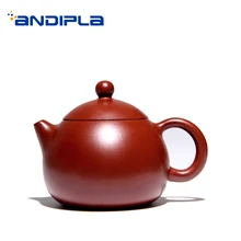 220 мл фиолетовая глина yixing чайный горшок здоровье НЕОБРАБОТАННАЯ руда Dahongpao грязь черный чайник ручной работы подлинный Zisha пуэр горшок подарки на день рождения