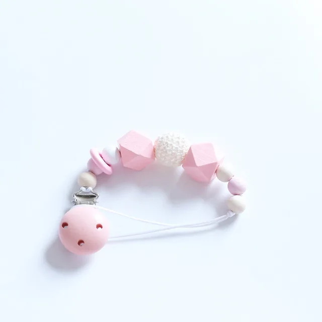 Pink Пустышки для малышей с защитой от потери, высококачественные пустышки для новорожденных, поводки для мальчиков и девочек, держатели для сосков, для кормления детей - Цвет: Pink