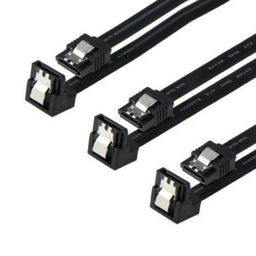10 шт. 90 градусов SATA 3 18 &quotSATA3.0 Кабель провод 6 ГБ/сек. для жесткого диска черный