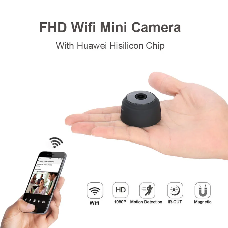 Мини-камера, wifi, маленькая беспроводная камера HD 1080P с датчиком движения, ночное видение, дистанционное управление, безопасность, няня, домашняя Скрытая TF