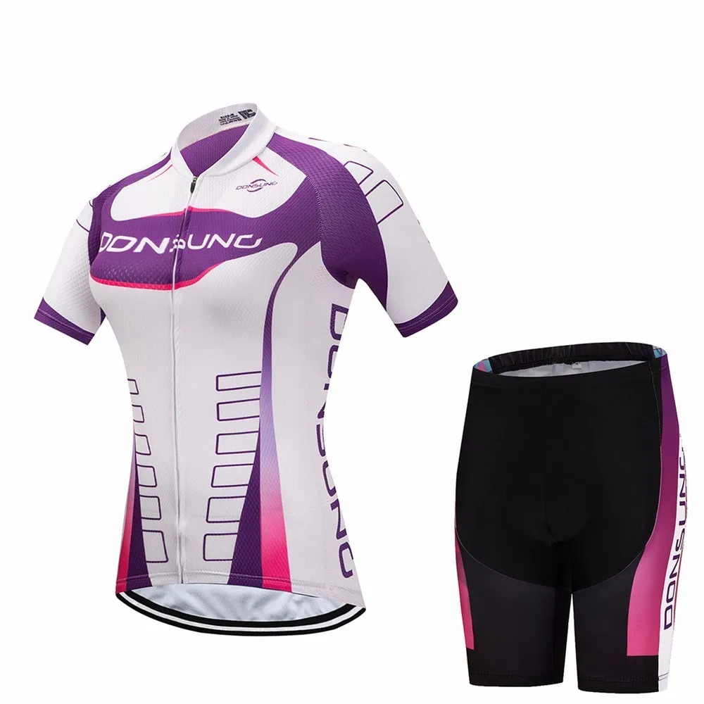 

Cycling Jersey Set 2019 Pro Team Women Summer 100% Polyester MTB Bike Shirt Breathable Bicycle Clothes Cycling Clothing Women