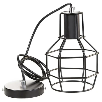 

Retro Industrial Edison Vintage Chandelier Ceiling Lamp Pendant Lamp - Antique Finish Metal Lampshade(Black)