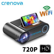 CRENOVA 2019 plus récent HD 720P projecteur LED pour 1080P sans fil WiFi multi-écran vidéo projecteur 3D HDMI VGA AV projecteur(China)