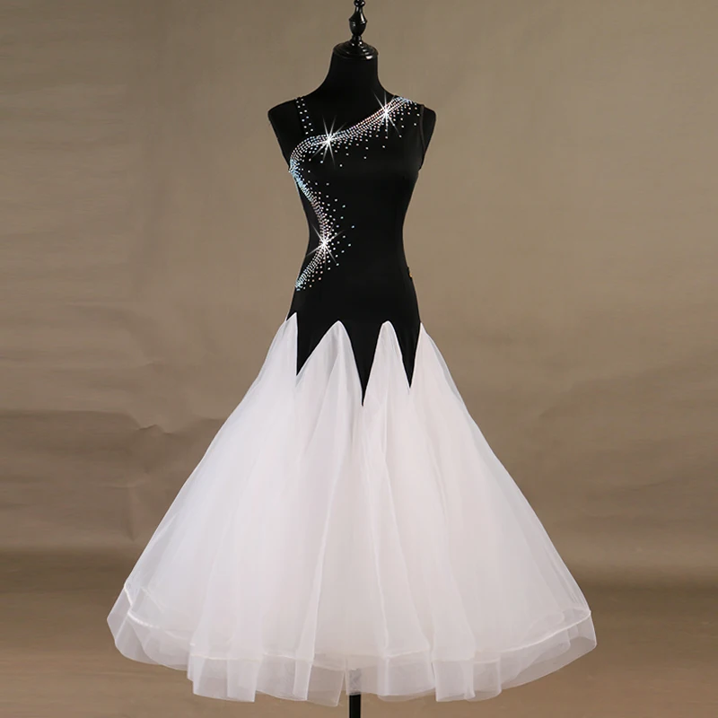 Free shipping Ballroom Dance Dresses Long Sleeve foxtrot Dancing Skirt